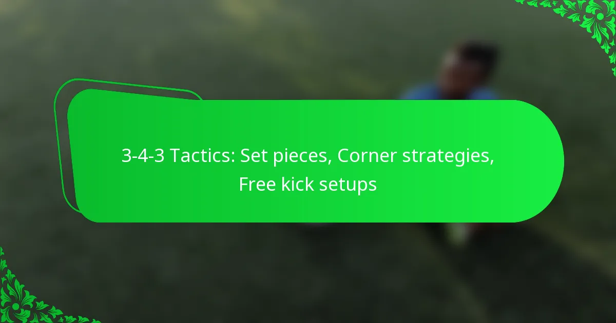 3-4-3 Tactics: Set pieces, Corner strategies, Free kick setups