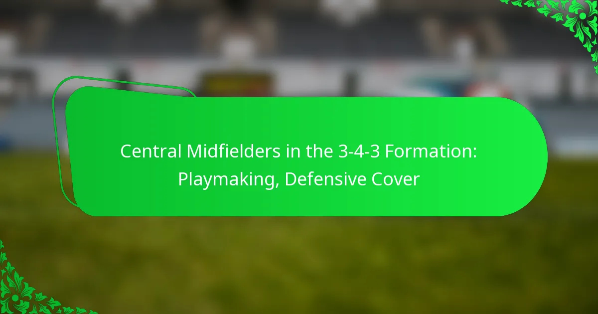 Central Midfielders in the 3-4-3 Formation: Playmaking, Defensive Cover