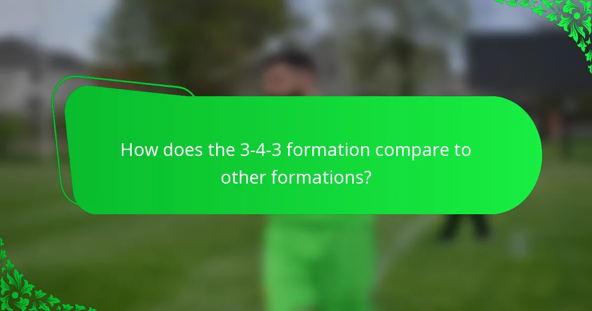 How does the 3-4-3 formation compare to other formations?